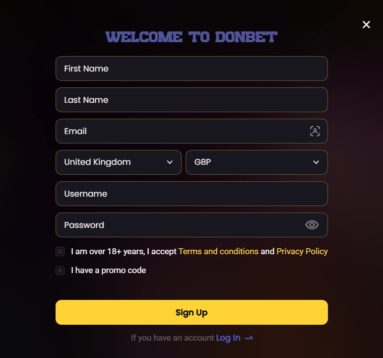 donbet casino registration